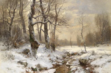 Hunter in the Winter Forest